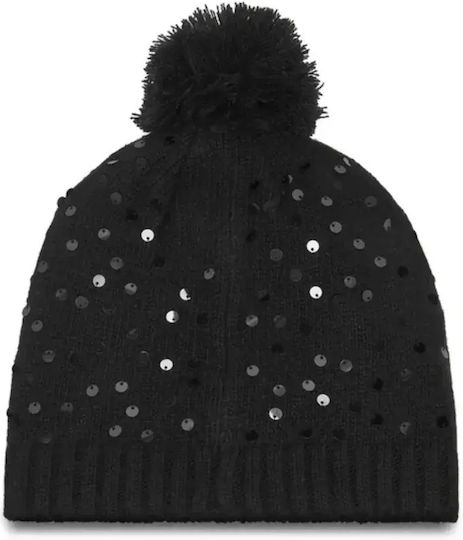 Beanie Feminin Căciulă Tricotat în culoarea Negru
