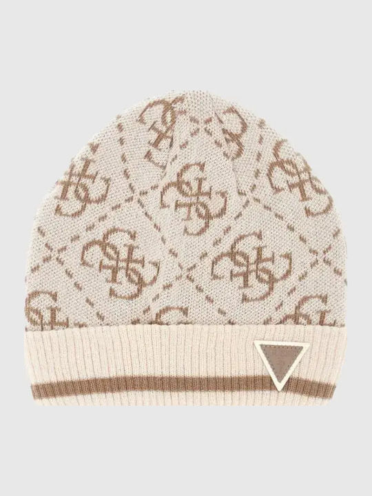 Beanie Beanie Knitted in Beige color
