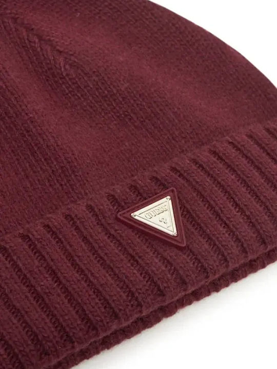 Beanie Beanie Knitted in Burgundy color