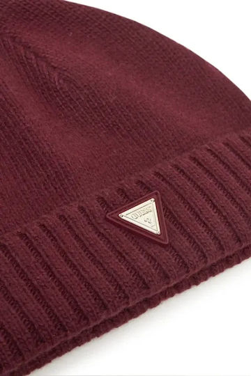 Beanie Beanie Knitted in Burgundy color