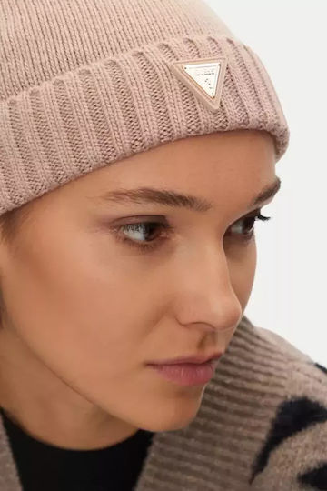 Beanie Beanie Knitted in Beige color