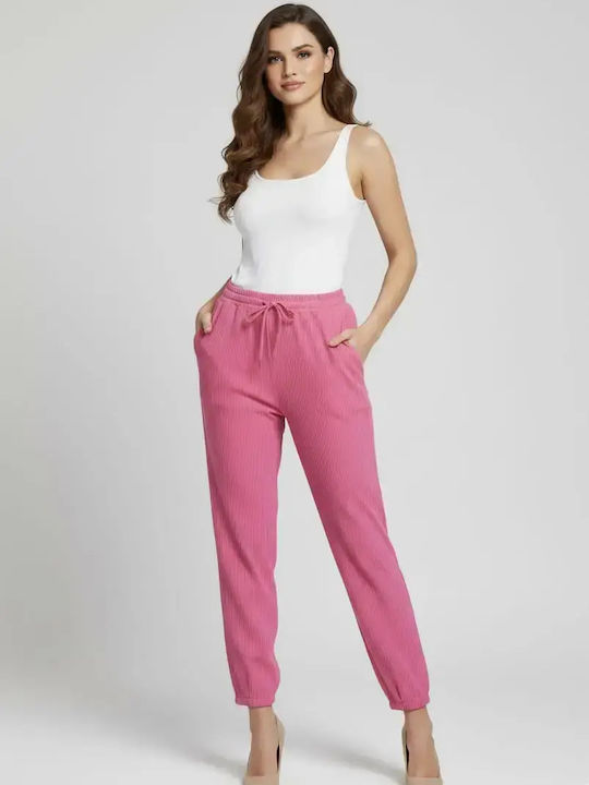 Talie înaltă Pantaloni de Trening Larg Fuchsia