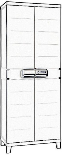 Double Door Wardrobe Plastic 66x40x172cm