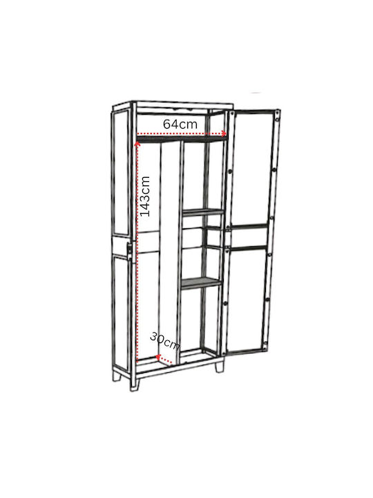 Dulap cu două uși Plastic 66x40x172cm