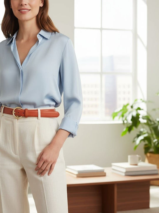 Leder Damen Gürtel Orange