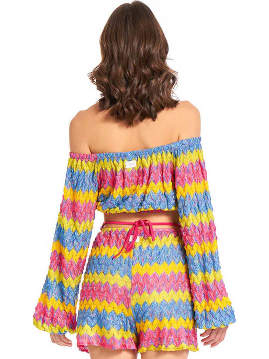 Γυναικείο Crop Top Off-Shoulder Multi