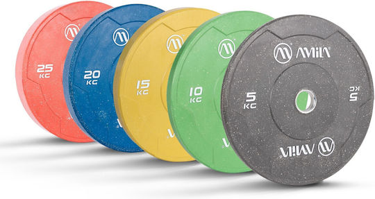 AMILA Olympic Type Metal Strength Training Plate 1 x 25kg Φ50mm With Handles