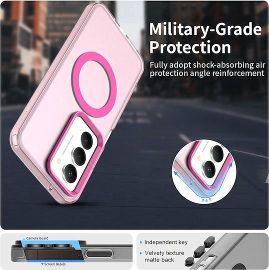 Techsuit Candycase Umschlag Rückseite Kunststoff / Silikon Rosa (Redmi 15)