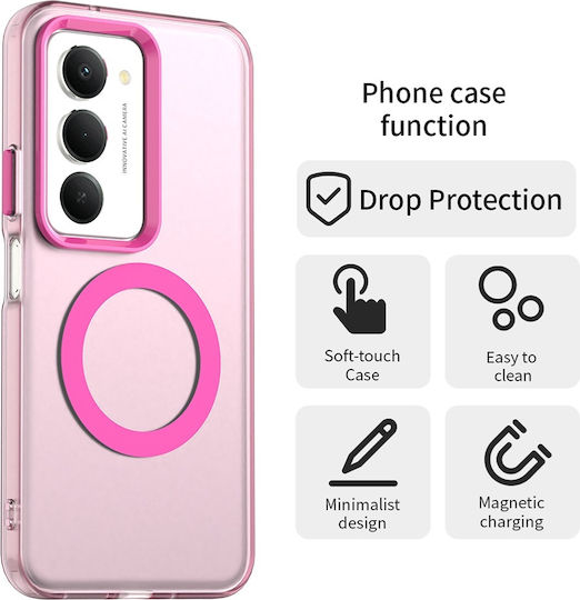 Techsuit Candycase Umschlag Rückseite Kunststoff / Silikon Rosa (Redmi 15)