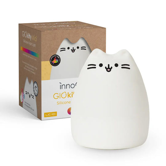 innoGio Lumini LED Lampă decorativă pentru copii Kitty cu Schimbări de Culori Alb