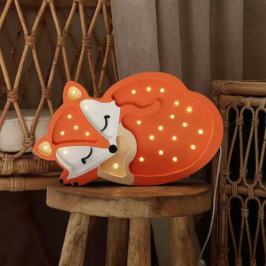 Little Lights Lumini LED Lampă decorativă pentru copii Fox Portocaliu 31x5.5x19εκ.