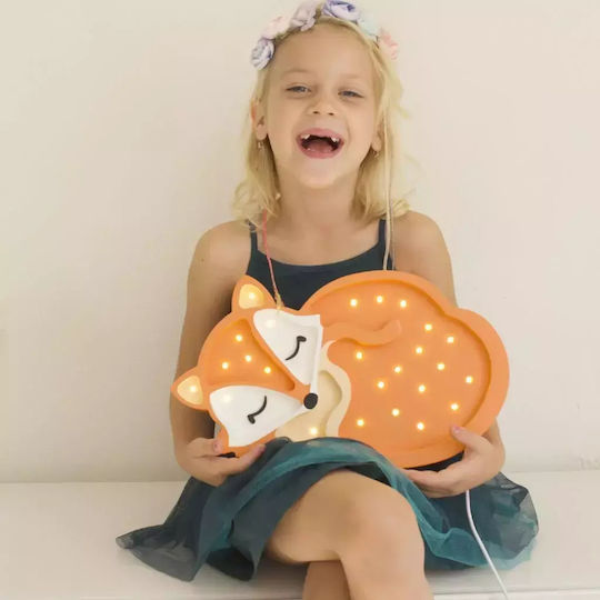 Little Lights Lumini LED Lampă decorativă pentru copii Fox Portocaliu 31x5.5x19εκ.