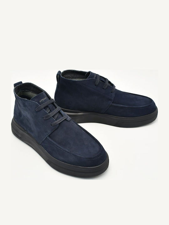 Wildleder Blau Herrenstiefel