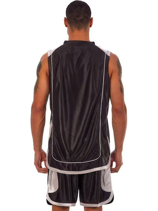 King Men's Basketball Jersey Set Black-White