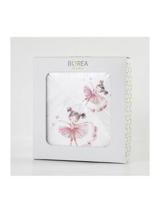 Borea Set of Baby Towels 2pcs Balletto White 30x50cm