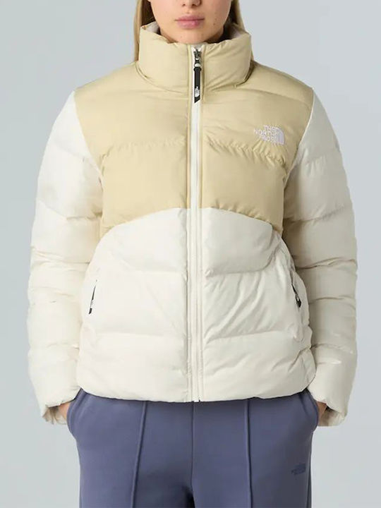 Saikuru Jachetă de femei Puffer cu protecție împotriva vântului Offwhite