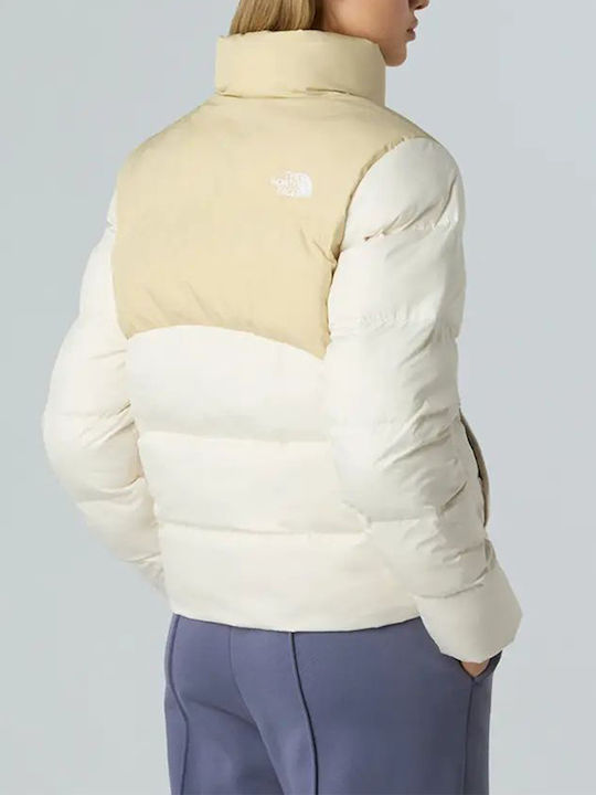 Saikuru Jachetă de femei Puffer cu protecție împotriva vântului Offwhite