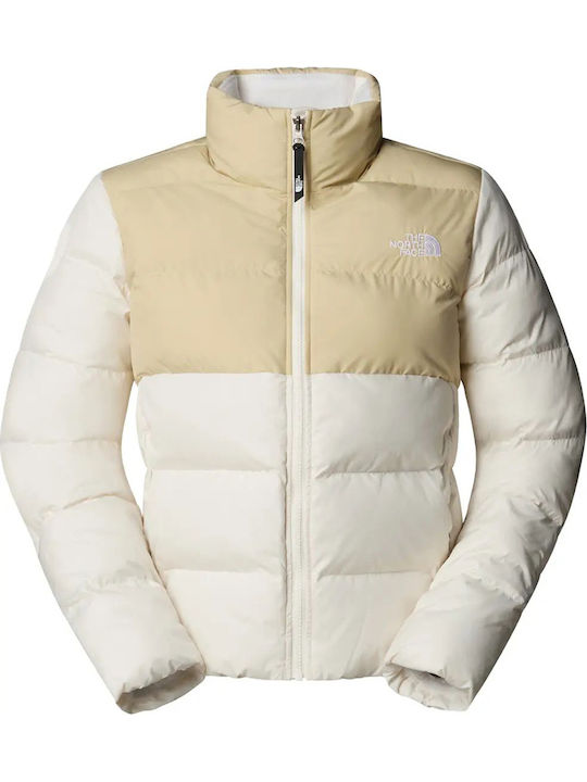 Saikuru Jachetă de femei Puffer cu protecție împotriva vântului Offwhite