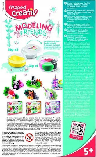 Maped Knete Spiel-Set Modeling Friends Für 5+ Alter 3 Stück