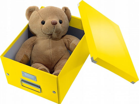 Leitz Plastic Storage Box with Lid Yellow 28.1x20x37cm 1pcs