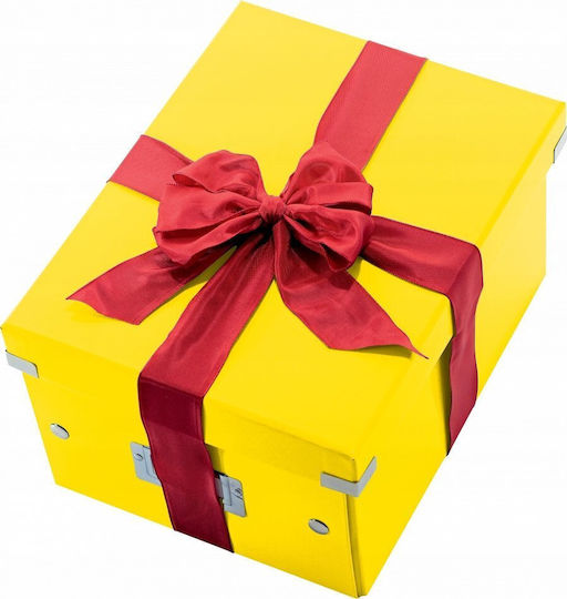 Leitz Plastic Storage Box with Lid Yellow 28.1x20x37cm 1pcs