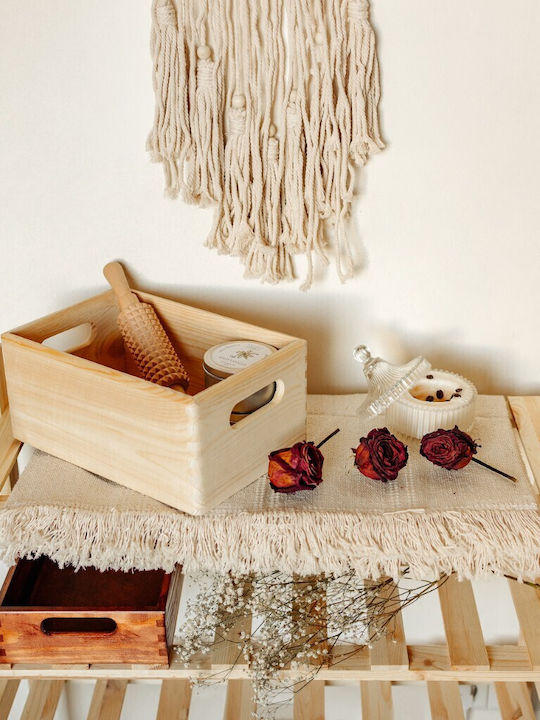 Creative Deco Large Unpainted Wooden Storage Box 30 X 20 X 14 Cm + 1 Cm