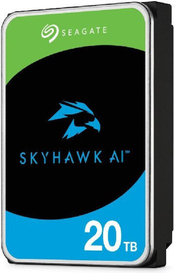 Seagate SkyHawk AI 20TB HDD Σκληρός Δίσκος 3.5" SATA III 7200rpm με 512MB Cache για Καταγραφικό ST20000VE004