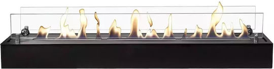 Xaralyn Burner Xl Indoor Wall Mounted Bioethanol Fireplace Black 80x13.7x8cm