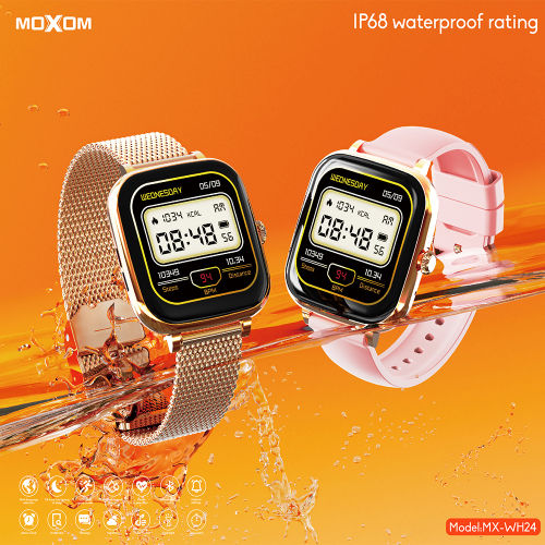 Moxom Mx-wh24 Smartwatch mit Pulsmesser (Silber)