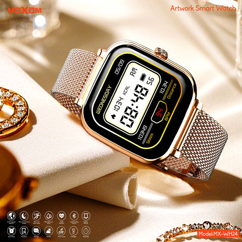Moxom Mx-wh24 Smartwatch with Heart Rate Monitor (Pink)