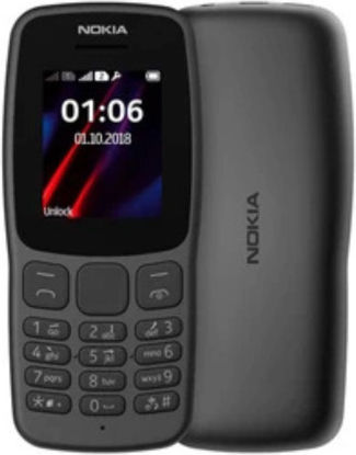 Nokia 106 (2018) Dual SIM Mobile with Buttons (Greek Menu) Black