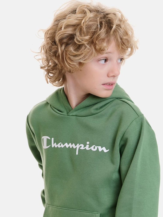 Kids Sweatshirt with Hood Green