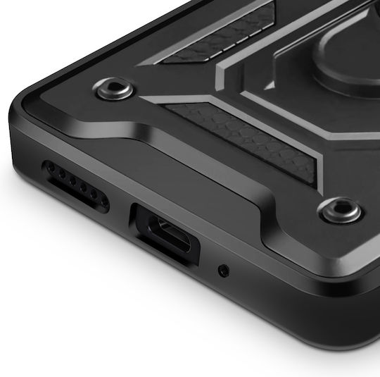 Mayaxess Hülle Xiaomi Redmi 15 5G Magnetischer Drehbarer Ring Kameraabdeckung Schwarz