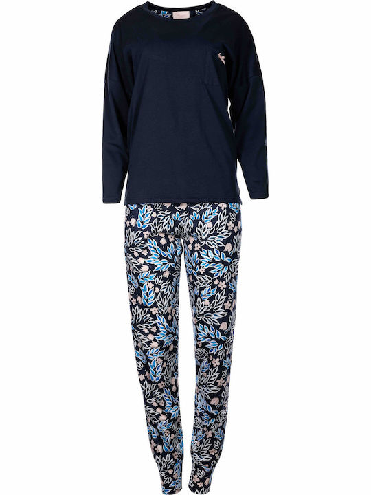 Pink Label Winter Women's Pajama Set Cotton Midnight