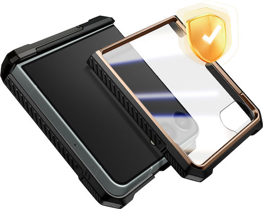Supcase Verstärkte Handyhülle Galaxy Z Flip 7 Unicorn Beetle Grip Series Kickstand Gold