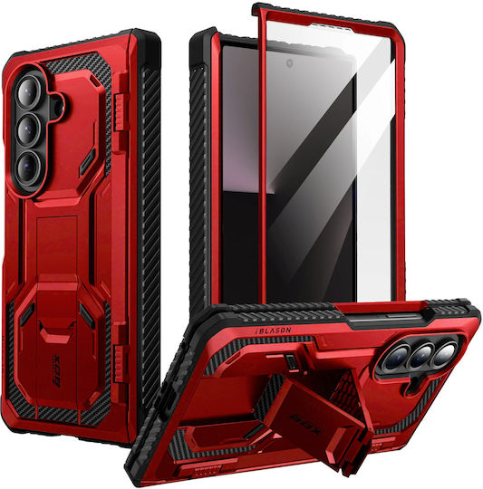 I-blason Case Galaxy Z Fold 7 Armorbox Collection Tempered Glass Kickstand Red
