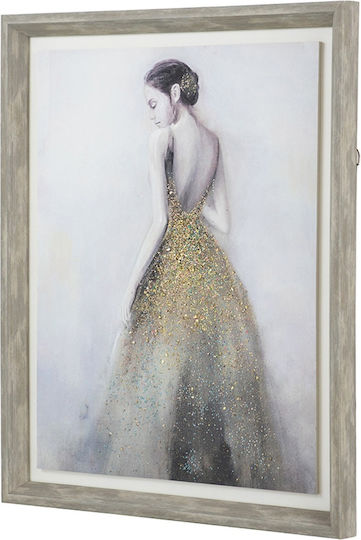 Artekko Glitter Multicolored MDF Canvas Painting 43.6x53.6x3 Cm 43.6cm X 53.6cm X 3cm