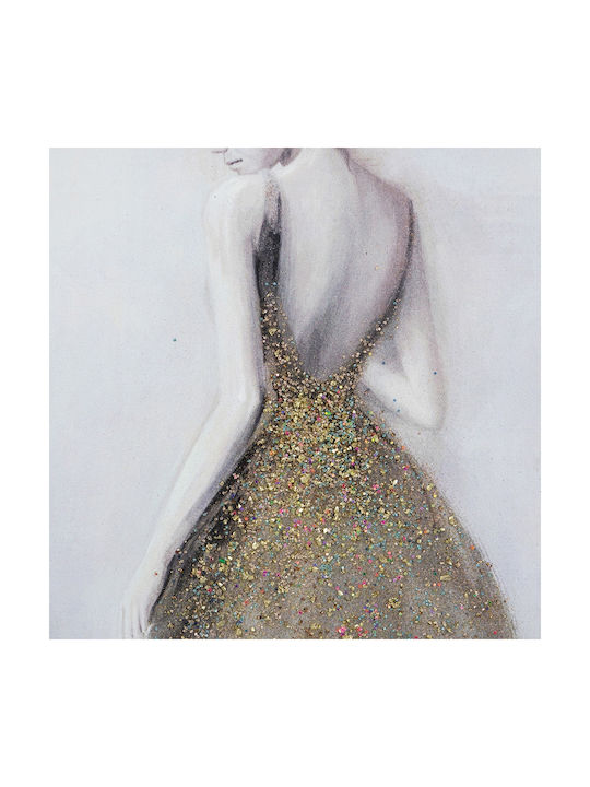 Artekko Glitter Πολύχρωμος Mdf Πίνακας Καμβά 43.6x53.6x3 Cm 43.6cm X 53.6cm X 3cm
