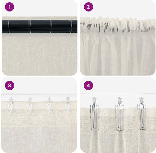 vidaXL Set Vorhänge mit Bleistiftfalten Beige 140x225cm