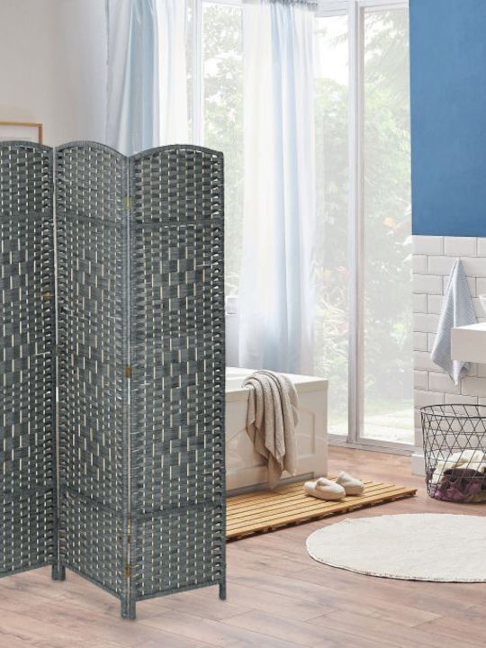 Relaxdays Decorativ Paravan din Rattan cu 6 Panouri 241x170cm