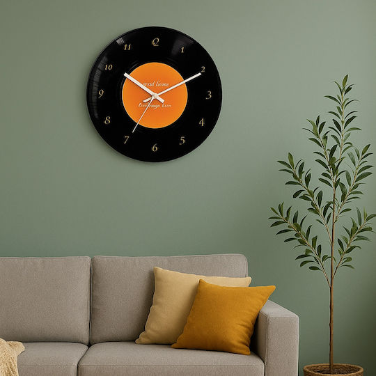 Silent Antique Wall Clock Black Ø30cm