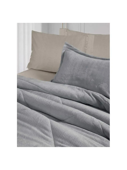 Guy Laroche Husă de pătură Semi-dublu 180x240cm Moore Argint 780 g/mp²Gsm