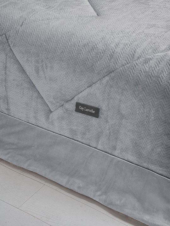 Guy Laroche Husă de pătură Semi-dublu 180x240cm Moore Argint 780 g/mp²Gsm