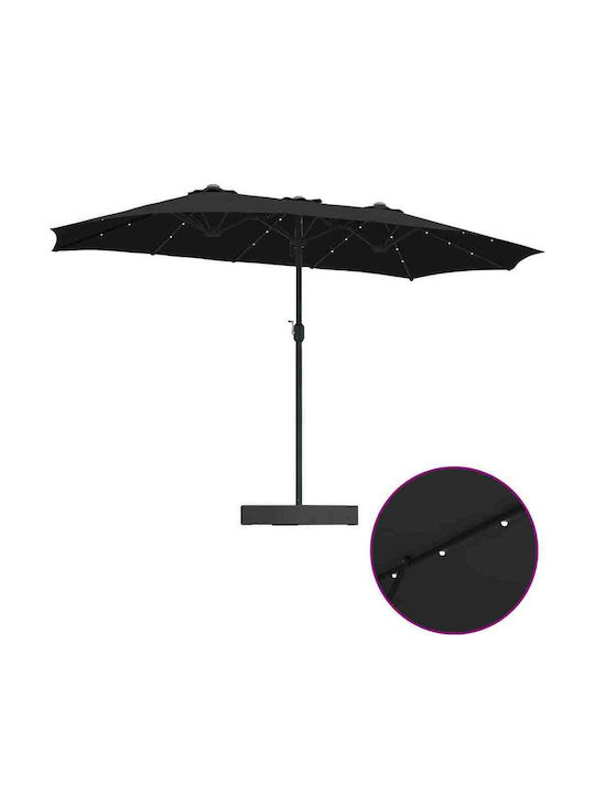 Umbrelă Din Aluminiu Neagră 3.85x2.09xÎnălțime 2.44m