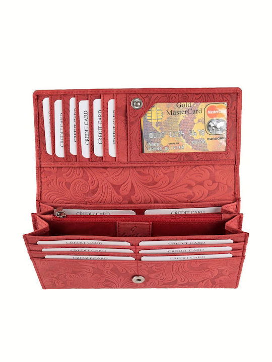 Small Leather Women's Wallet Classic Red