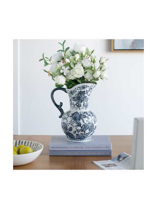 Artekko Decorative Vase Melania Blue 24x16.5x31cm