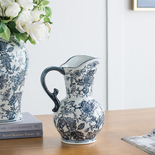 Artekko Decorative Vase Melania Blue 24x16.5x31cm