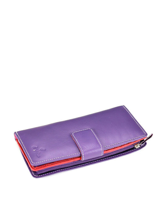 Small Leather Women's Wallet Classic Purple
