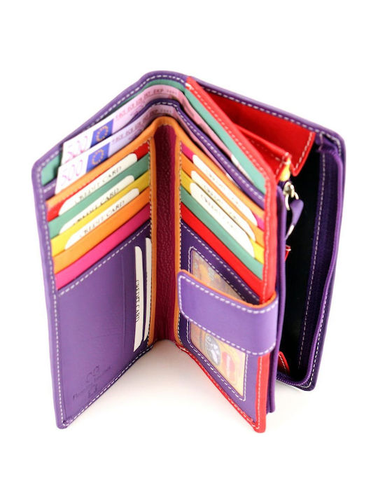 Small Leather Women's Wallet Classic Purple