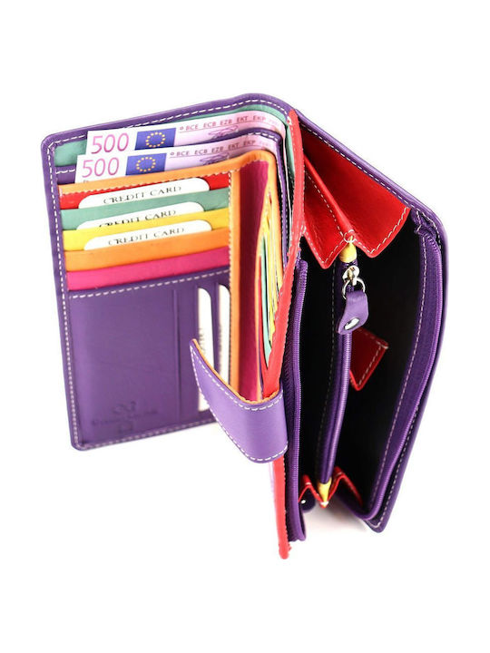 Small Leather Women's Wallet Classic Purple
